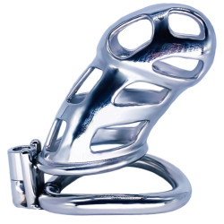 FUKR Cage de chasteté en métal Cobra Steel 10 x 3.7cm